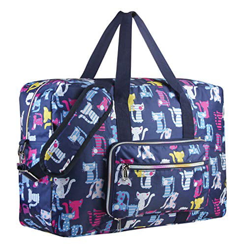 Colorful Horse Pattern Travel Carry-on Luggage Weekender Bag Overnight Tote Flight Duffel In Trolley Handle 